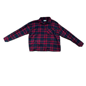 Boston Traders Red and Black Plaid Button Down Shirt
